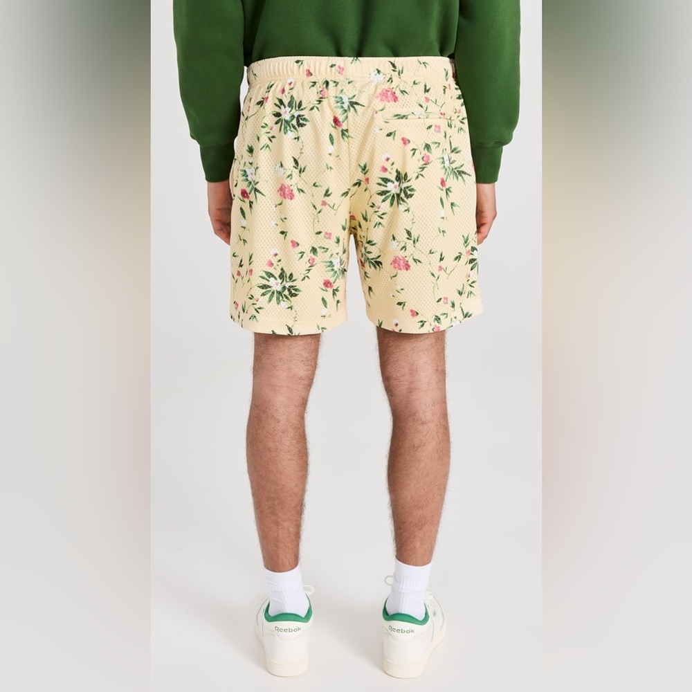 NWOT John Elliott Practice Shorts Yellow Floral Basketball Mesh Large 32” - Picture 3 of 12